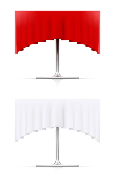 Mesa de metal toalha de mesa coberta. Eps10 ilustração vetorial . — Vetor de Stock