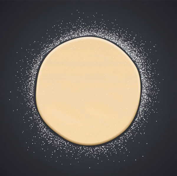 Pâte à pétrir à la farine . — Image vectorielle