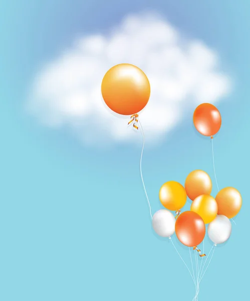 Balão Com Nuvem Céu Parece Forma Ovo Queimado Ilustração Vetorial —  Vetores de Stock