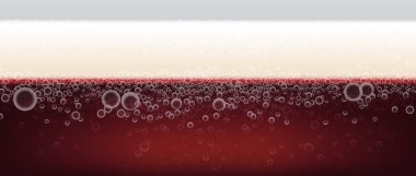 Dark beer background with foam and bubbles background. Vector illustration. clipart