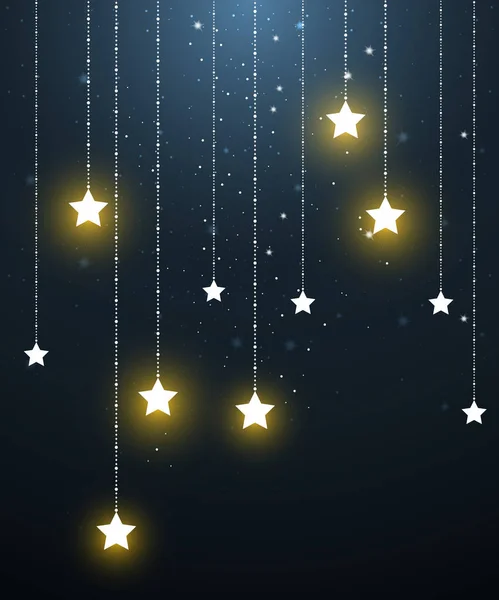 Star Mobile Hanging Starry Night Look Meteor Showers Abstract Astronomy — Stock Vector