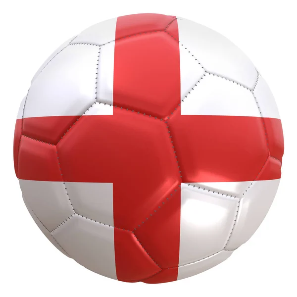 Visszaadás Ból Egy Angol Zászló Futball Labda Anglia Egyik Csapat — Stock Fotó