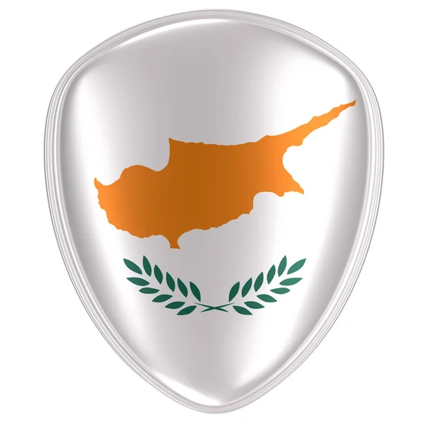 Rendering Cyprus Flag Icon White Background — Stock Photo, Image