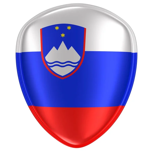 Visszaadás Ból Egy Szlovén Zászló Ikonra Fehér Háttér — Stock Fotó