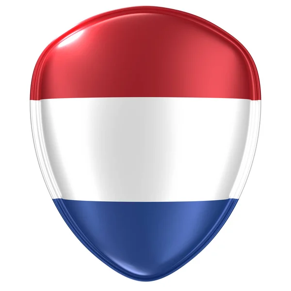 Рендеринг Иконки Флага Голландии Белом Фоне — стоковое фото