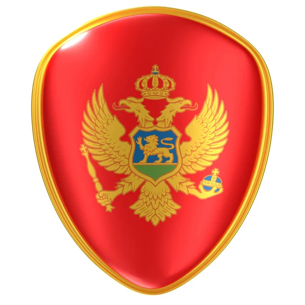 Renderização Ícone Bandeira Montenegro Fundo Branco Imagem De Stock