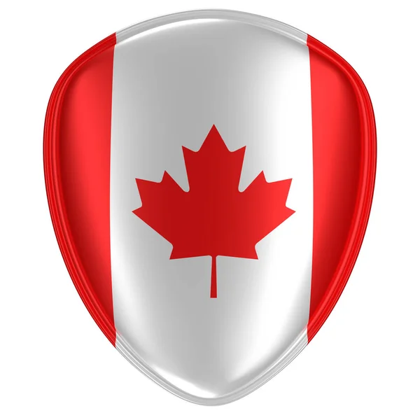 Weergave Van Het Pictogram Van Vlag Van Een Canada Witte — Stockfoto