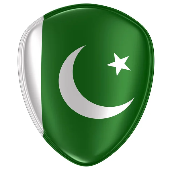 Vykreslování Pákistán Vlaječka Bílém Pozadí — Stock fotografie