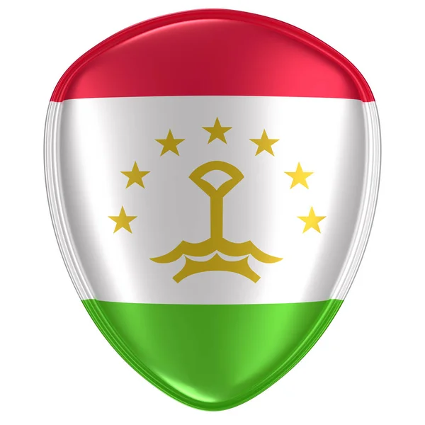 Изображение Иконки Флага Таджикистана Белом Фоне — стоковое фото