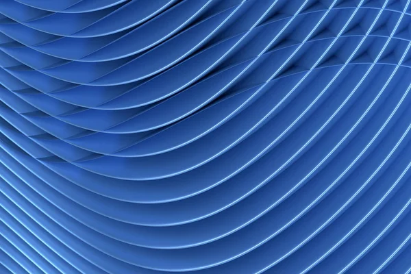 Rendering Abstract Composition Some Blue Curves — Stock Photo, Image