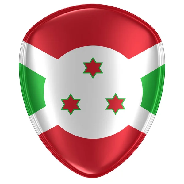 Render Dari Sebuah Ikon Tanda Burundi Latar Belakang Putih — Stok Foto