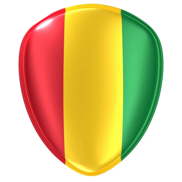 Rendering Guineai Zászló Ikon Fehér Háttér — Stock Fotó