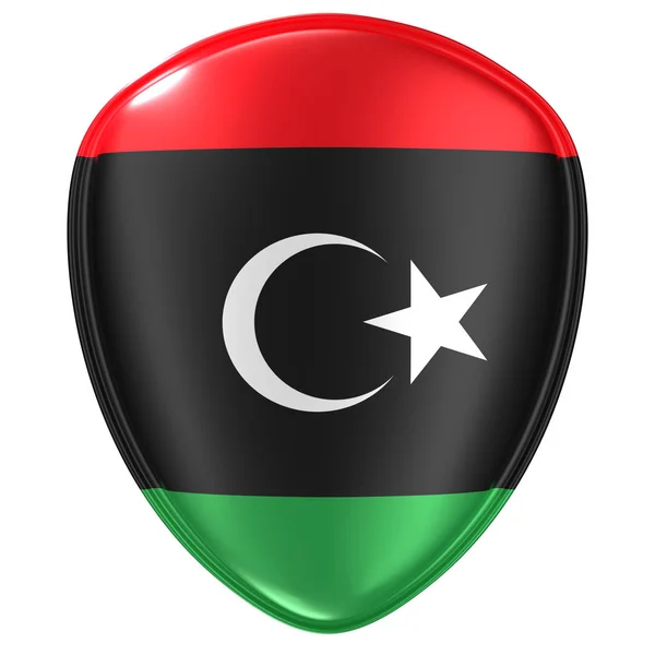 Darstellung Eines Libyschen Flaggensymbols Auf Weißem Hintergrund — Stockfoto