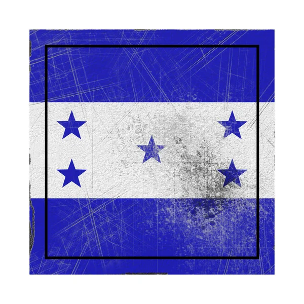 Renderização Uma Antiga Bandeira Honduras Uma Praça Concreto — Fotografia de Stock