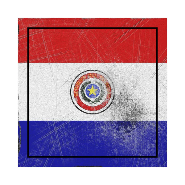 Рендерінг Старої Республіки Парагвай Прапор Бетонні Площі — стокове фото