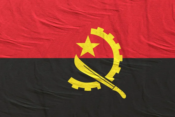 Angola Cumhuriyeti bayrak sallayarak — Stok fotoğraf