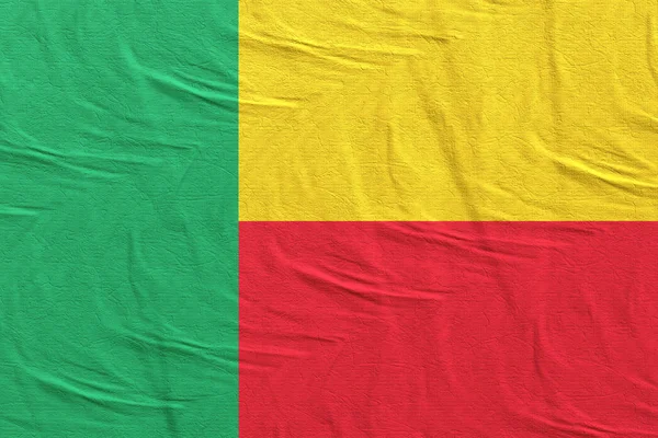 Republiek Benin vlag zwaaien — Stockfoto