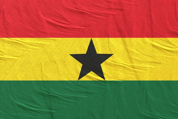 Drapeau de la République du Ghana agitant — Photo