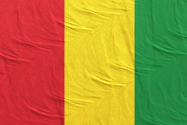 Guineas flagga vajande — Stockfoto