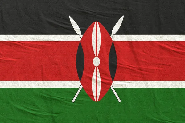 Kenya bayrak sallayarak — Stok fotoğraf