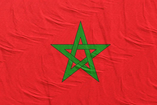 Marokkanische Flagge geschwenkt — Stockfoto