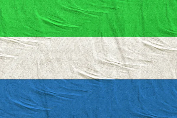 Republic of Sierra Leone flag waving — Stock Photo, Image