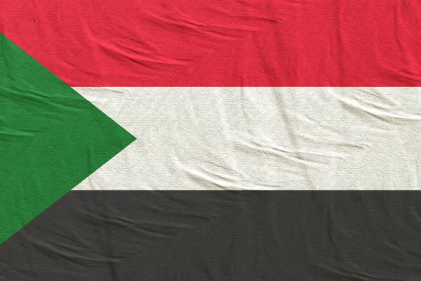 Σουδάν σημαία κυματίζει — Φωτογραφία Αρχείου