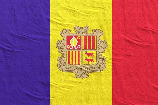 Andorra flag waving — Stock Photo, Image