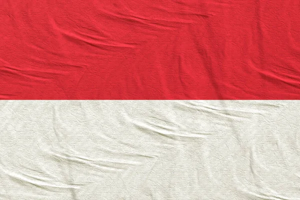 Monaco flagga vajande — Stockfoto