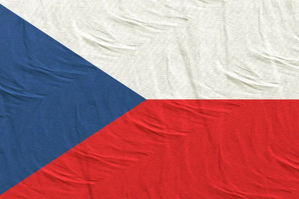 Flagge der Tschechischen Republik geschwenkt — Stockfoto