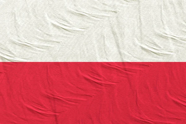 Πολωνία σημαία κυματίζει — Φωτογραφία Αρχείου