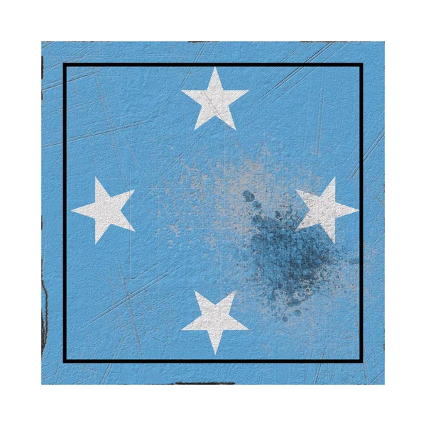 Antigua bandera de Micronesia — Foto de Stock