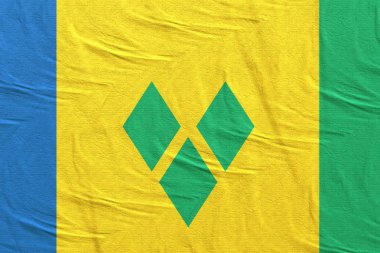 saint vincent ve Grenadinler bayrak sallayarak