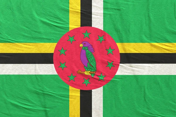 Dominica flag waving — Stock Photo, Image