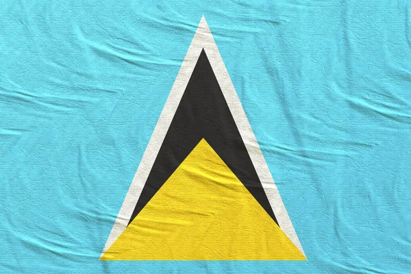 Saint Lucia flag waving — Stock Photo, Image