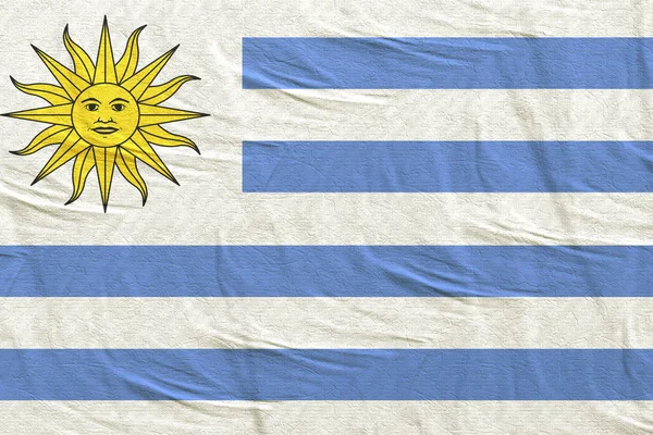 Republiken Uruguay flagga vajande — Stockfoto