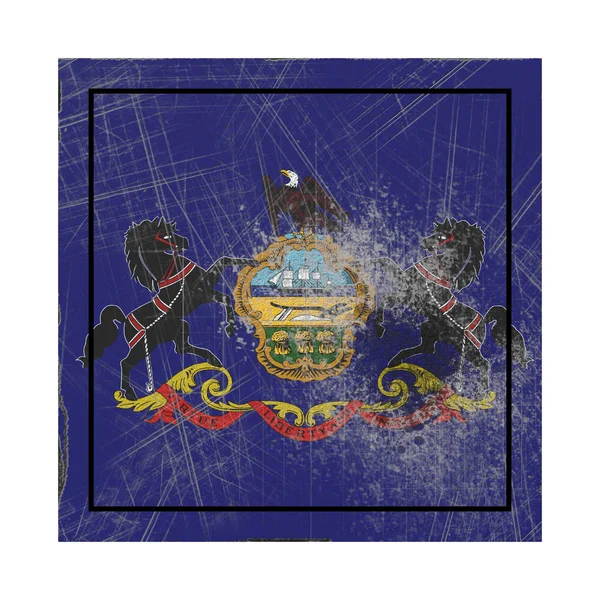 Gamla Pennsylvania State flagga — Stockfoto