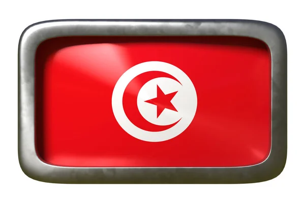 Τυνησία πινακίδα σημαίας — Φωτογραφία Αρχείου