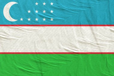 Özbekistan bayrağının 3d render