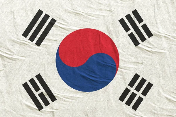 Güney Kore bayrağı3d render — Stok fotoğraf