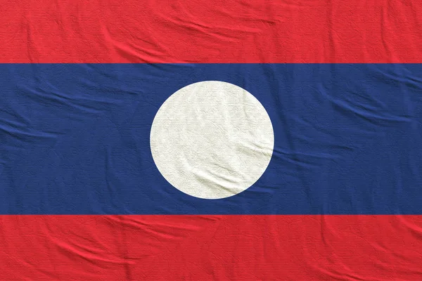 3D-Darstellung der laotischen Flagge — Stockfoto