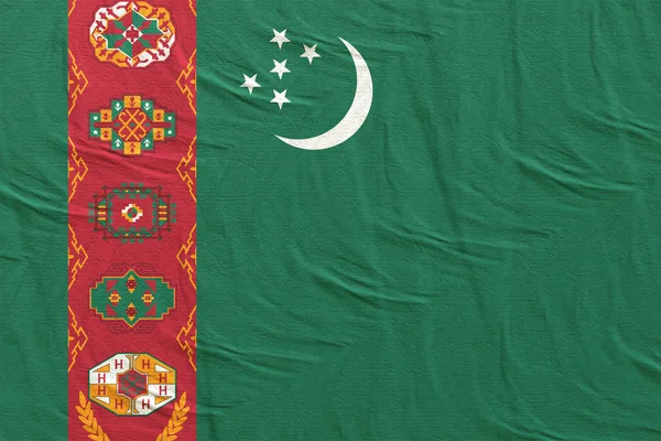 3D-rendering av Turkmenistan flagga — Stockfoto