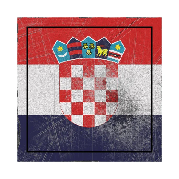 Старі Хорватія прапор — стокове фото