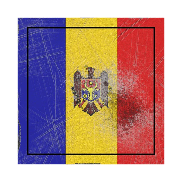 Vecchia bandiera moldova — Foto Stock