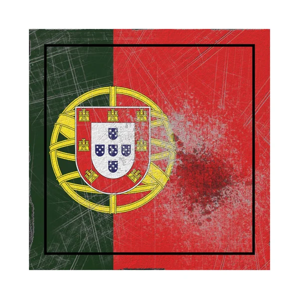 Vieja bandera de Portugal — Foto de Stock