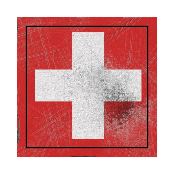 旧瑞士国旗 — 图库照片