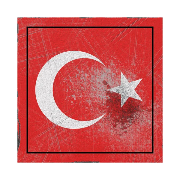 Vecchia bandiera turca — Foto Stock