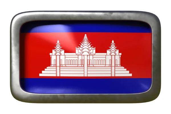 Kambodża flaga znak — Zdjęcie stockowe