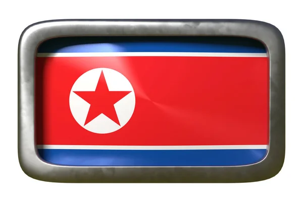 Nordkorea flagga tecken — Stockfoto