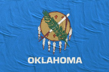 Oklahoma Devlet bayrağı 3d render